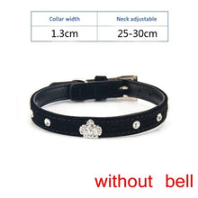 Load image into Gallery viewer, Dog Collar For Dogs Cat Collars Solid Rhinestone Crystal Velvet Crown Pet Collar Chihuahua Pitbull Dog Leash Pet Products PQ013