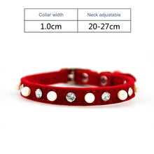 Load image into Gallery viewer, Dog Collar For Dogs Cat Collars Solid Rhinestone Crystal Velvet Crown Pet Collar Chihuahua Pitbull Dog Leash Pet Products PQ013
