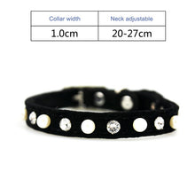 Load image into Gallery viewer, Dog Collar For Dogs Cat Collars Solid Rhinestone Crystal Velvet Crown Pet Collar Chihuahua Pitbull Dog Leash Pet Products PQ013