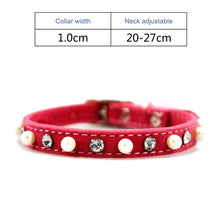 Load image into Gallery viewer, Dog Collar For Dogs Cat Collars Solid Rhinestone Crystal Velvet Crown Pet Collar Chihuahua Pitbull Dog Leash Pet Products PQ013