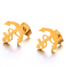 Load image into Gallery viewer, new fashion gothic Animal Heart Leaf Cat Flower Star stud earrings christmas gold Earrings for Women set Gift accessories 2019