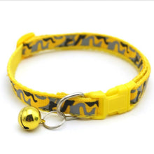 Load image into Gallery viewer, 2019 Cat Dog Collar With Bell Camo Camouflage Printed Neck Strap Polyester Adjustable Puppy Animal Dog Leash Safety Dog Supplies