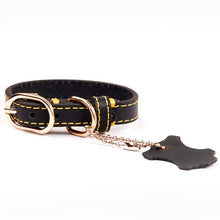 Load image into Gallery viewer, Dog Pet Collars Genuine Leather Solid High Quality Pure Collar Basic Dog Collars For Small Large Dog Cat Pet Supplies PY0217