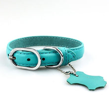 Load image into Gallery viewer, Dog Pet Collars Genuine Leather Solid High Quality Pure Collar Basic Dog Collars For Small Large Dog Cat Pet Supplies PY0217