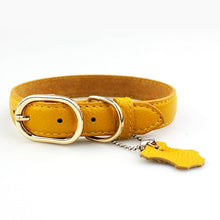 Load image into Gallery viewer, Dog Pet Collars Genuine Leather Solid High Quality Pure Collar Basic Dog Collars For Small Large Dog Cat Pet Supplies PY0217