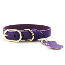 Load image into Gallery viewer, Dog Pet Collars Genuine Leather Solid High Quality Pure Collar Basic Dog Collars For Small Large Dog Cat Pet Supplies PY0217