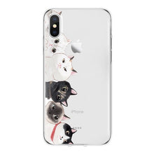 Load image into Gallery viewer, Lovely Cat Cover For iPhone XS Max XR X 5 SE 6S S 7 8 Plus Coque For Huawei P8 P9 P10 2017 P20 Mate 10 20 Lite Pro Honor 8X Case