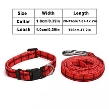 Load image into Gallery viewer, 120cm Small Pet Dog Nylon Leash Collar Set Adjustable Quick Release Cat Necklace Leashes Sets for Puppy Cats Pet Outdoor Bulldog