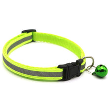 Load image into Gallery viewer, Pet Cat Dog Collar Nylon Strap Bell Reflective Collar Adjustable Collar Dog Puppy Necklace Pet Cat Safe Leash Accessories