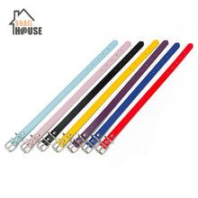 Load image into Gallery viewer, Snailhouse PU Leather Pet Cat Collars Colorful Solid Color Dogs Collar Pet Supplies Medium Kitten Puppy Adjustable Collars Strap