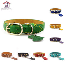 Load image into Gallery viewer, Dog Pet Collars Genuine Leather Solid High Quality Pure Collar Basic Dog Collars For Small Large Dog Cat Pet Supplies PY0217