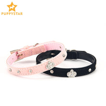 Load image into Gallery viewer, Dog Collar For Dogs Cat Collars Solid Rhinestone Crystal Velvet Crown Pet Collar Chihuahua Pitbull Dog Leash Pet Products PQ013