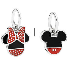 Load image into Gallery viewer, 2Pcs/lot Special Offer Red Lucky Cat & Mickey Beads Charms Fit Pandora Bracelet & Necklaces For Women Jewelry Making Accessories
