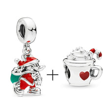 Load image into Gallery viewer, 2Pcs/lot Special Offer Red Lucky Cat & Mickey Beads Charms Fit Pandora Bracelet & Necklaces For Women Jewelry Making Accessories