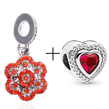 Load image into Gallery viewer, 2Pcs/lot Special Offer Red Lucky Cat & Mickey Beads Charms Fit Pandora Bracelet & Necklaces For Women Jewelry Making Accessories