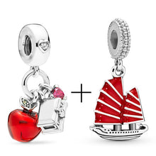 Load image into Gallery viewer, 2Pcs/lot Special Offer Red Lucky Cat & Mickey Beads Charms Fit Pandora Bracelet & Necklaces For Women Jewelry Making Accessories