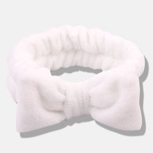 Load image into Gallery viewer, Bow Headwear Fleece Coral Wash Face Bath Mask Makeup Turban Women Girls Letter Dot Striped Cat Shape Hairband Hair Accessories