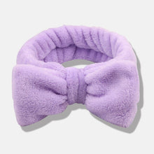 Load image into Gallery viewer, Bow Headwear Fleece Coral Wash Face Bath Mask Makeup Turban Women Girls Letter Dot Striped Cat Shape Hairband Hair Accessories