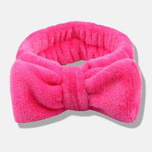 Load image into Gallery viewer, Bow Headwear Fleece Coral Wash Face Bath Mask Makeup Turban Women Girls Letter Dot Striped Cat Shape Hairband Hair Accessories