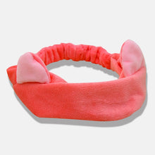 Load image into Gallery viewer, Bow Headwear Fleece Coral Wash Face Bath Mask Makeup Turban Women Girls Letter Dot Striped Cat Shape Hairband Hair Accessories