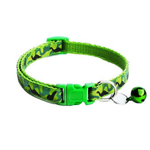 Load image into Gallery viewer, Pet Dog Cat Collars Polyester Dog Camouflage Collar With Bell Kitten Neck Adjustable Collar For Small Pet Dog Leash
