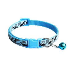 Load image into Gallery viewer, Pet Dog Cat Collars Polyester Dog Camouflage Collar With Bell Kitten Neck Adjustable Collar For Small Pet Dog Leash