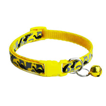Load image into Gallery viewer, Pet Dog Cat Collars Polyester Dog Camouflage Collar With Bell Kitten Neck Adjustable Collar For Small Pet Dog Leash