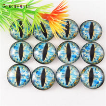 Load image into Gallery viewer, 10-50PCS glass eyes cabochons Round 6MM-30MM Round Dome Dragon Eye Dragon Cat Eye Toys DIY Jewelry Accessory MIX Pupil Eye Cameo