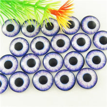 Load image into Gallery viewer, 10-50PCS glass eyes cabochons Round 6MM-30MM Round Dome Dragon Eye Dragon Cat Eye Toys DIY Jewelry Accessory MIX Pupil Eye Cameo