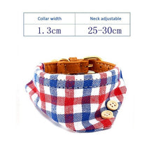 Load image into Gallery viewer, Dog Bandana Collar Scarf Dog Accessories Scarf Plaid Cotton Dog Pet Bandana Puppy Triangular Bandage Chihuahua Pets Collars Cats