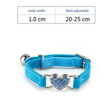 Load image into Gallery viewer, Dog Collar For Dogs Cat Collars Solid Rhinestone Crystal Velvet Crown Pet Collar Chihuahua Pitbull Dog Leash Pet Products PQ013