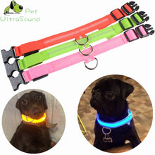 Load image into Gallery viewer, 2.5cm Wide XS-XL Nylon Pet Dog Collar LED Light Night Safety Glowing Pet Supplies Cat LED Dog Collar For Small Dogs LED Collars