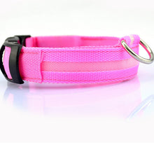 Load image into Gallery viewer, 2.5cm Wide XS-XL Nylon Pet Dog Collar LED Light Night Safety Glowing Pet Supplies Cat LED Dog Collar For Small Dogs LED Collars