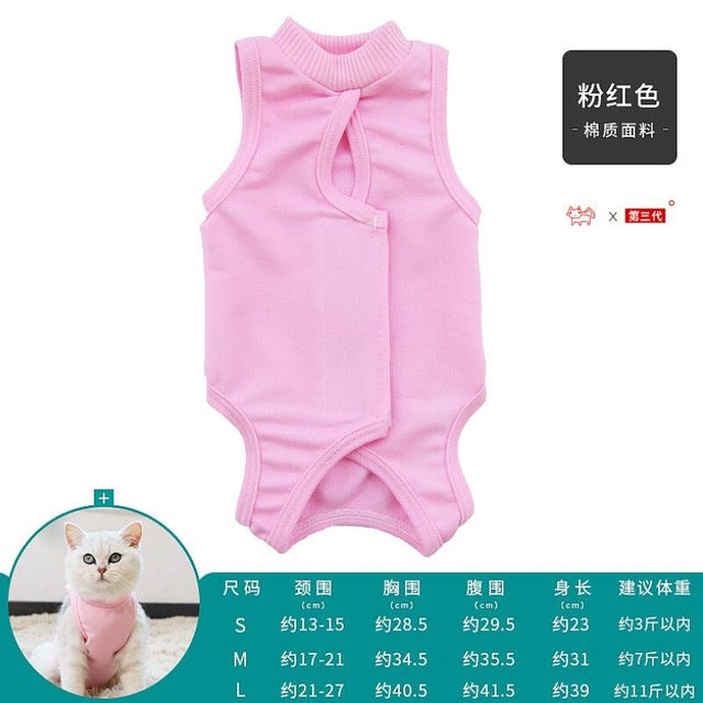 Pet Breathable Recovery Cloth Cat Dog Medicine Prevent Lick After Surgery Wear Four-legged Weaning Recovery Suit Pet Clothes