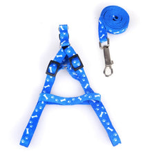 Load image into Gallery viewer, New Pet leash portable adjustable cat dog collar polyester printing durable belt chest strap training walking belt pet supplies
