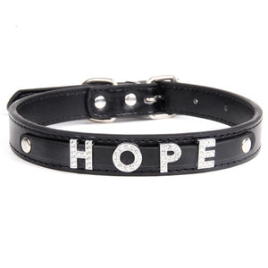 Free Bling Rhinestone Letter Custom Pet Cat Dog Collar Leather Puppy Collars For Small Medium Dogs Target Personalized Id Name