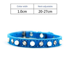 Load image into Gallery viewer, Dog Collar For Dogs Cat Collars Solid Rhinestone Crystal Velvet Crown Pet Collar Chihuahua Pitbull Dog Leash Pet Products PQ013
