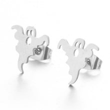Load image into Gallery viewer, new fashion gothic Animal Heart Leaf Cat Flower Star stud earrings christmas gold Earrings for Women set Gift accessories 2019
