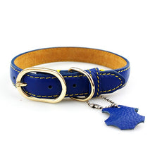 Load image into Gallery viewer, Dog Pet Collars Genuine Leather Solid High Quality Pure Collar Basic Dog Collars For Small Large Dog Cat Pet Supplies PY0217
