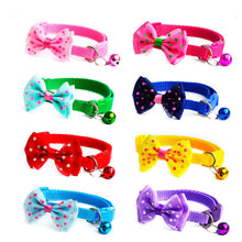 Load image into Gallery viewer, New Adjustable Cute Necktie Dog Cat Pet Collar Nylon Bell Kitten Candy Color Bow Tie Bowknot Likesome Collars
