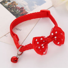 Load image into Gallery viewer, New Adjustable Cute Necktie Dog Cat Pet Collar Nylon Bell Kitten Candy Color Bow Tie Bowknot Likesome Collars
