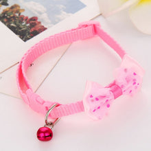 Load image into Gallery viewer, New Adjustable Cute Necktie Dog Cat Pet Collar Nylon Bell Kitten Candy Color Bow Tie Bowknot Likesome Collars
