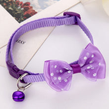 Load image into Gallery viewer, New Adjustable Cute Necktie Dog Cat Pet Collar Nylon Bell Kitten Candy Color Bow Tie Bowknot Likesome Collars
