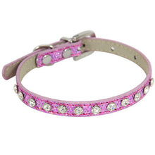 Load image into Gallery viewer, Hot Sale Super Shining Diamond Rhinestone Cat Collar Puppy Baby Dog Cat Collar Leather Strap Kitten Accessories Puppy Collar
