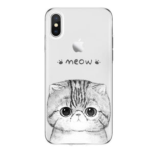 Lovely Cat Cover For iPhone XS Max XR X 5 SE 6S S 7 8 Plus Coque For Huawei P8 P9 P10 2017 P20 Mate 10 20 Lite Pro Honor 8X Case