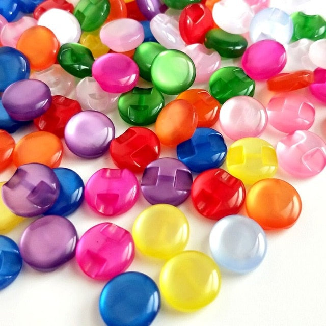 HL 12MM 30/50/100pcs Lots Colors Cat Eye Resin Shirt Buttons Pearl  Garment Sewing Accessories DIY Crafts