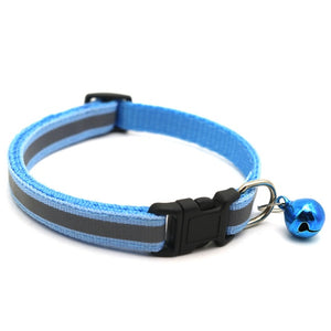 Pet Cat Dog Collar Nylon Strap Bell Reflective Collar Adjustable Collar Dog Puppy Necklace Pet Cat Safe Leash Accessories