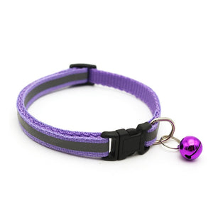 Pet Cat Dog Collar Nylon Strap Bell Reflective Collar Adjustable Collar Dog Puppy Necklace Pet Cat Safe Leash Accessories