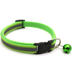 Pet Cat Dog Collar Nylon Strap Bell Reflective Collar Adjustable Collar Dog Puppy Necklace Pet Cat Safe Leash Accessories