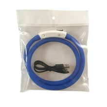 Load image into Gallery viewer, Pet Dogs Cats USB Rechargeable Flashing Night Collars Luminous Collar LED Light USB Dog Collar Glowing Teddy Flash Collar Pet
